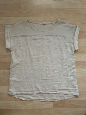 Bellambia Linen Cream Women’s Short Sleeve Top